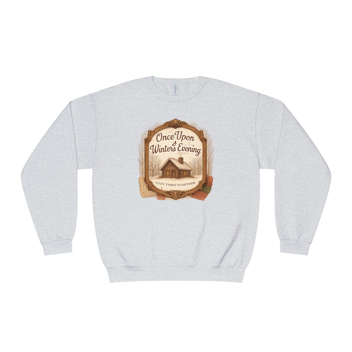 Once Upon a Winter's Cabin, Evening Sweatshirt — Cozy Vintage Holiday Crewneck