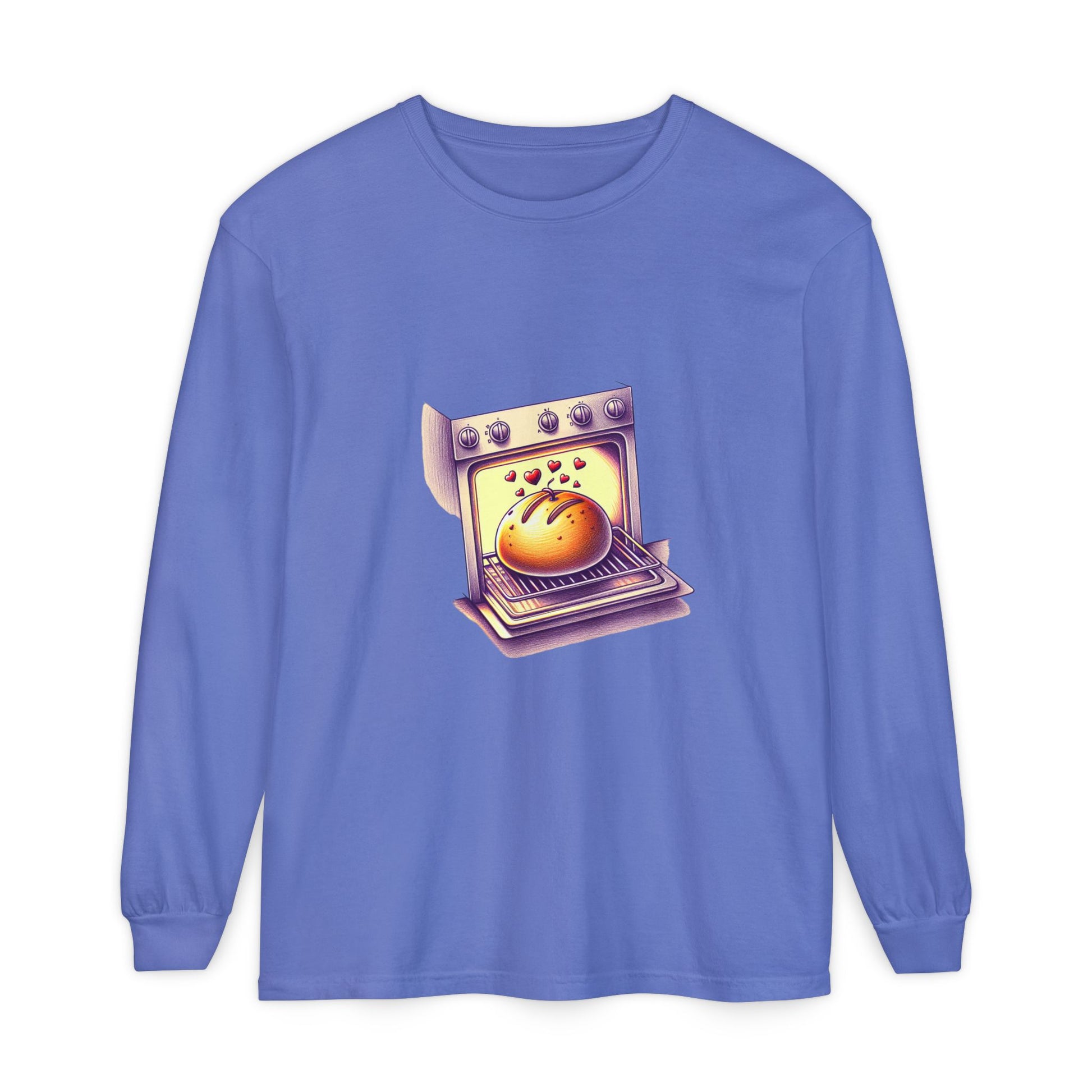Bun in oven, Unisex Garment-dyed Long Sleeve T-Shirt - Psychonaut Swag