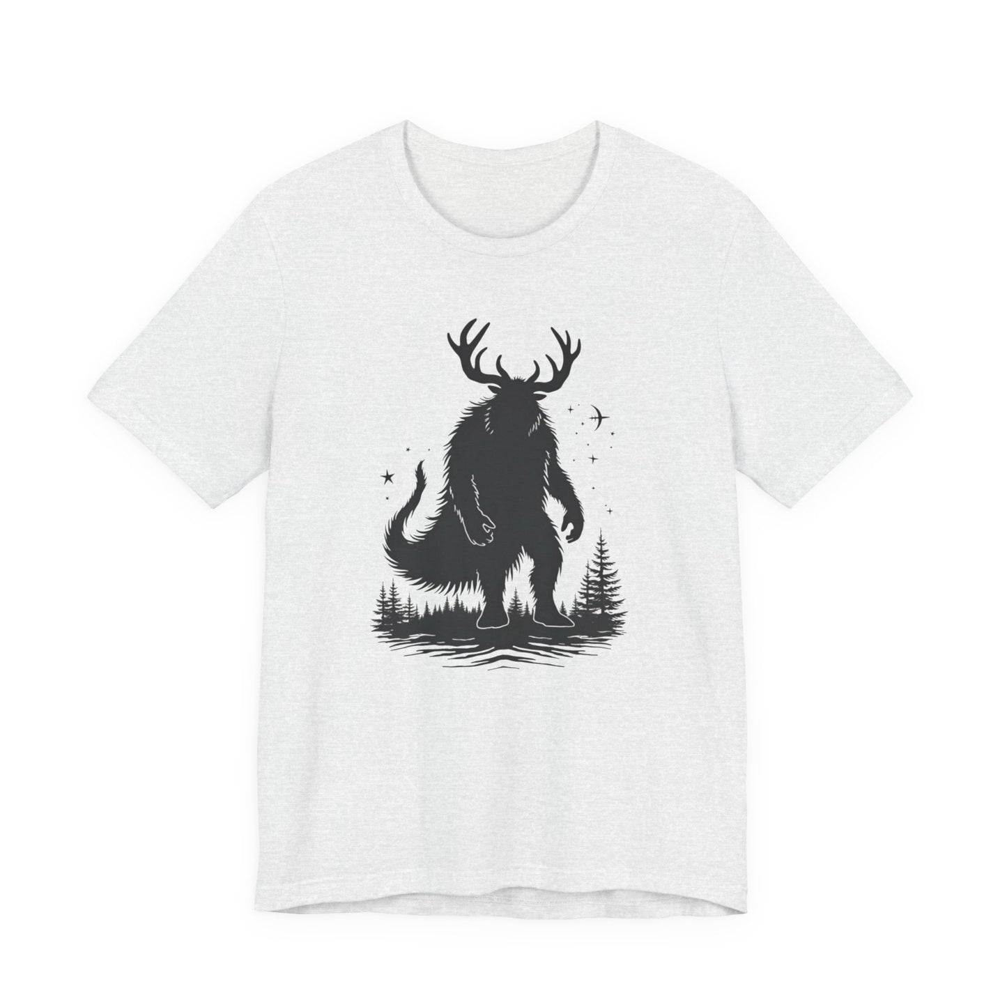 Krampus Squatch T-Shirt — Deer-Antlered Sasquatch Graphic Tee