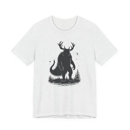 Krampus Squatch T-Shirt — Deer-Antlered Sasquatch Graphic Tee