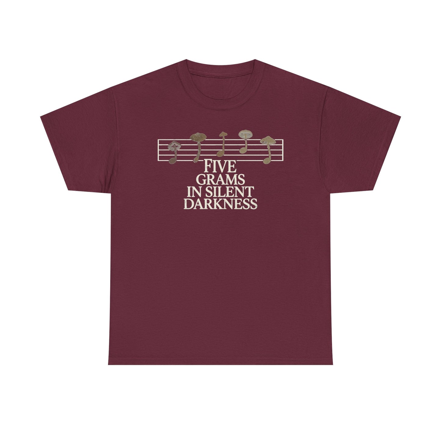 Vintage Music Tee — "Five Grams in Silent Darkness" Graphic Shirt