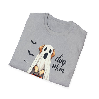 Dog Mom Halloween T‑Shirt — Cute Ghost Pup Pumpkin Tee