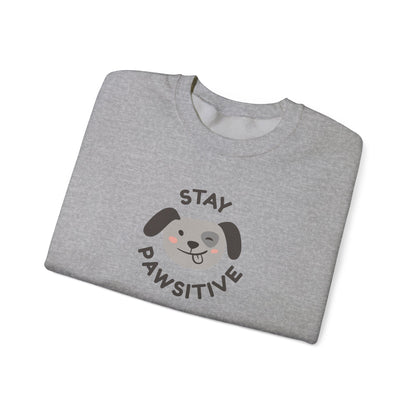 Stay Pawsitive Unisex Heavy Blend™ Crewneck Sweatshirt - Psychonaut Swag