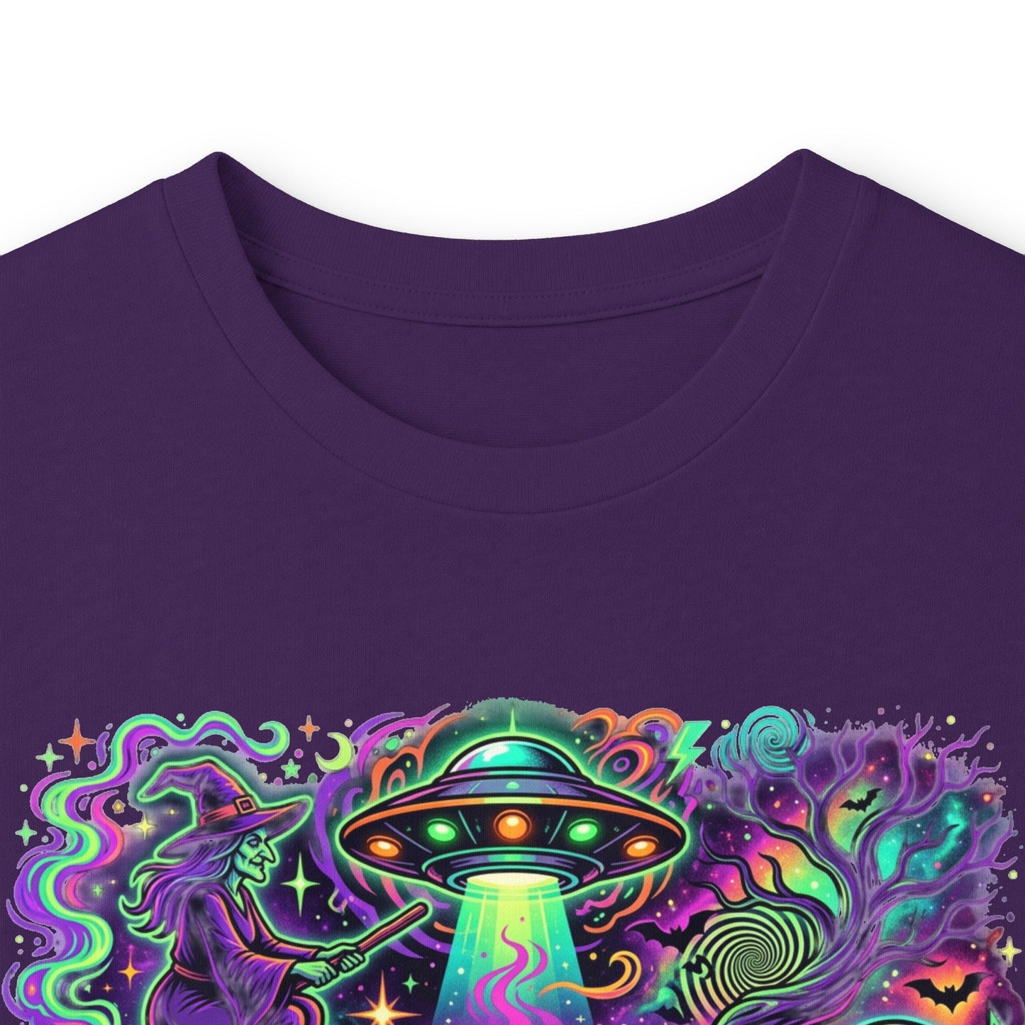 Psychedelic Alien Abduction Halloween Long Sleeve Tee