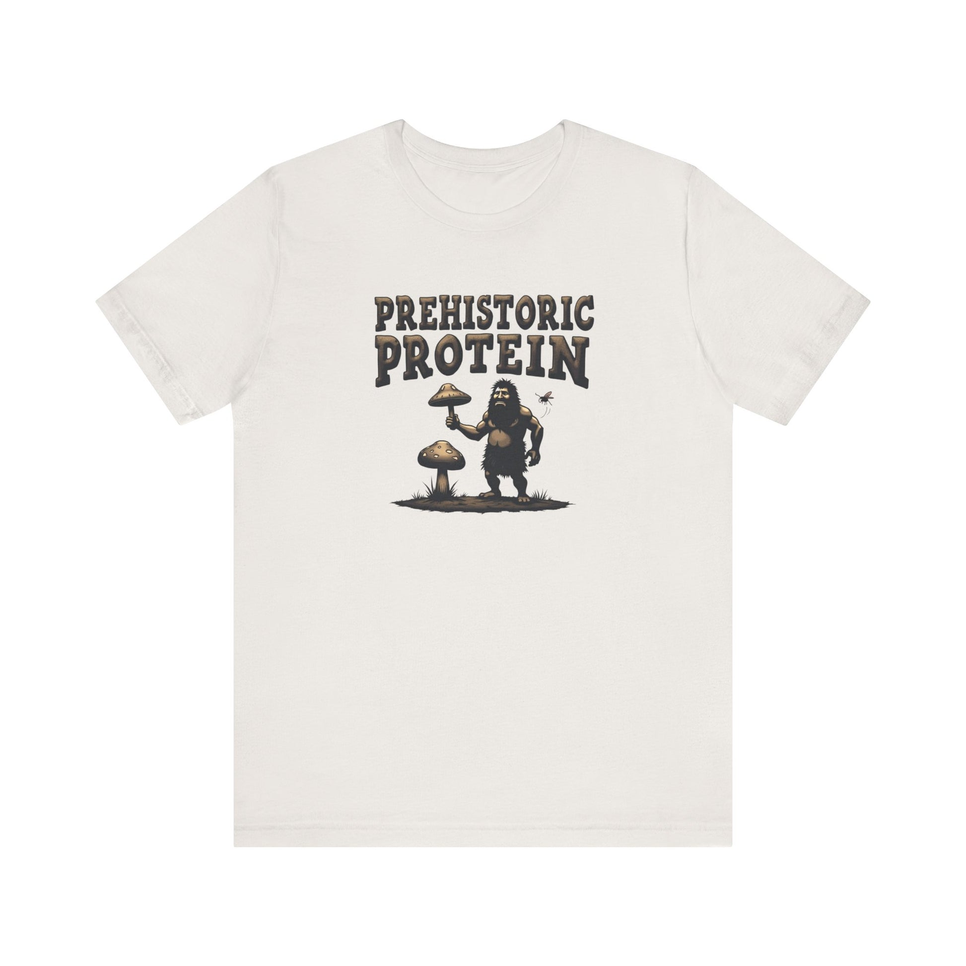 Prehistoric Protein Mushroom Tee - Retro Graphic T-Shirt for Nature Lovers, Gifts for Him/Her, Casual Everyday Wear, Perfect for Camping, Gifts [...] - Psychonaut Swag