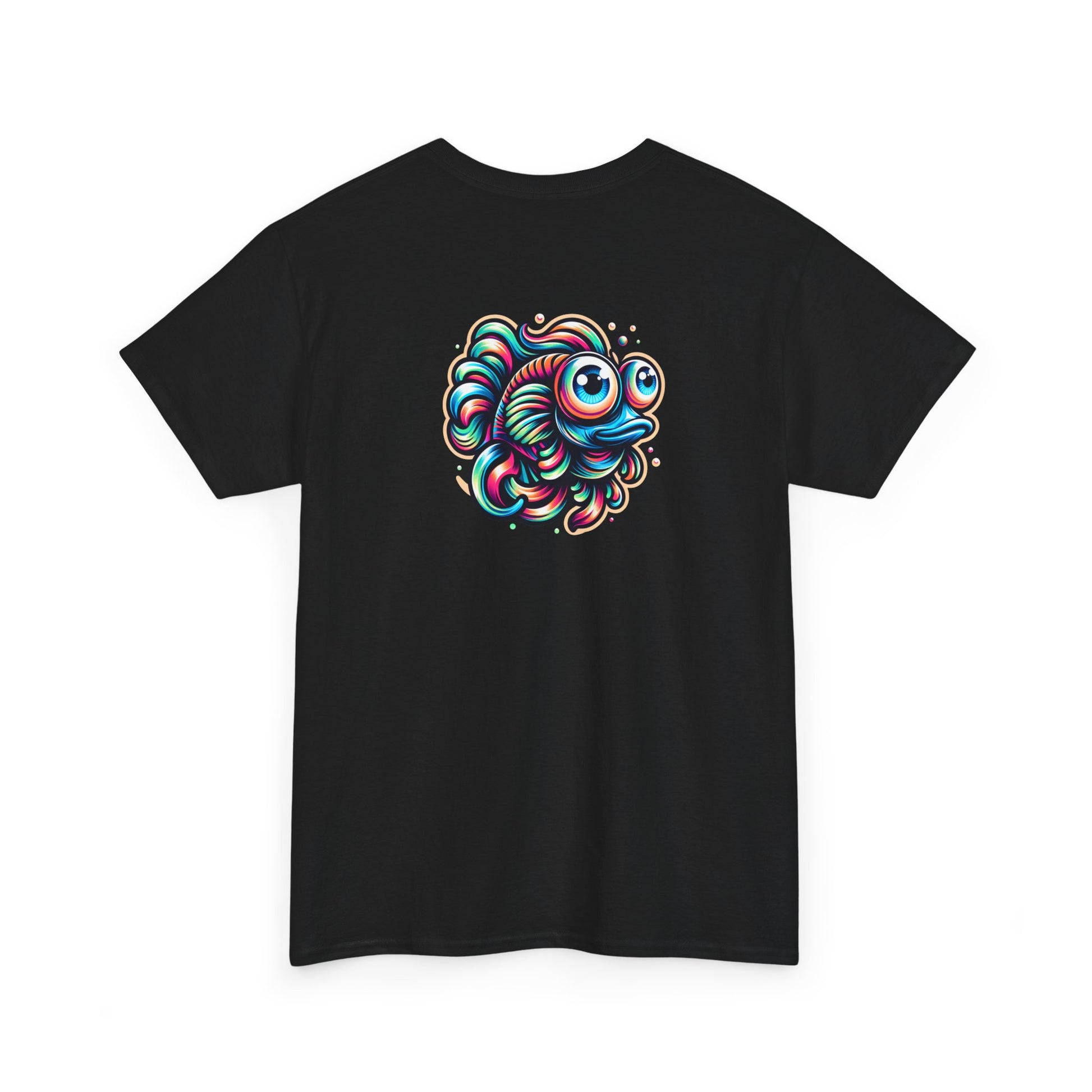 Psychedelic Fish Graphic Unisex Heavy Cotton Tee - Fun & Vibrant Apparel - Psychonaut Swag