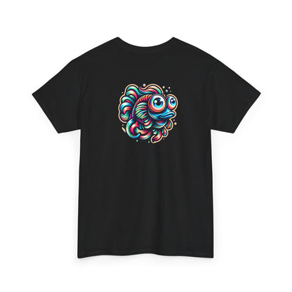 Psychedelic Fish Graphic Unisex Heavy Cotton Tee - Fun & Vibrant Apparel - Psychonaut Swag