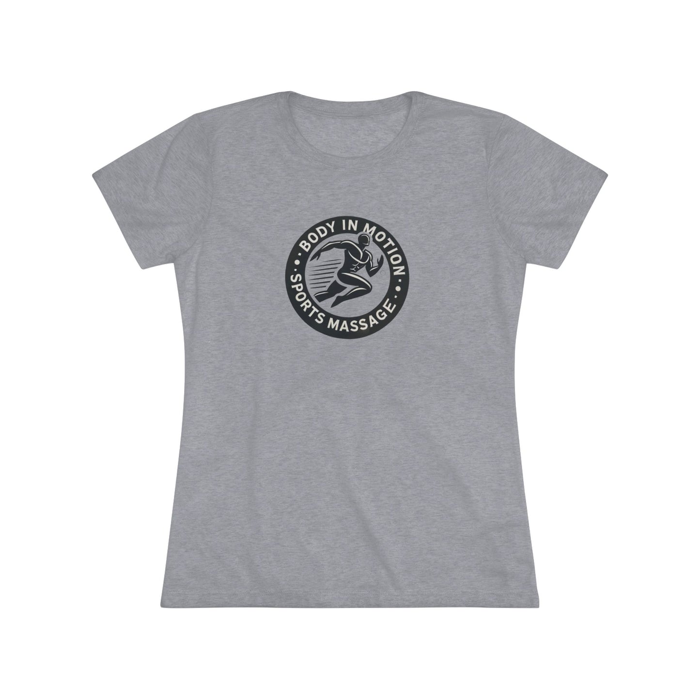 Sports Massage, Women’s Triblend Tee — "Body in Motion Sports Massage" Logo Shirt