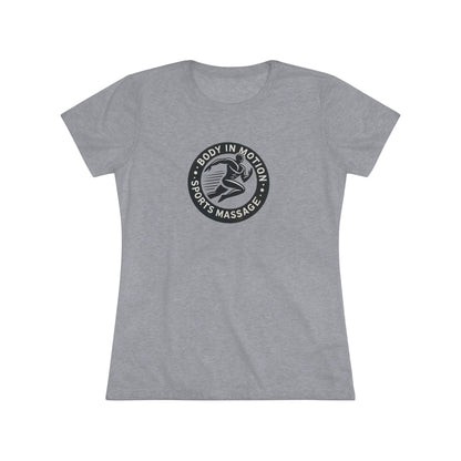 Sports Massage, Women’s Triblend Tee — "Body in Motion Sports Massage" Logo Shirt