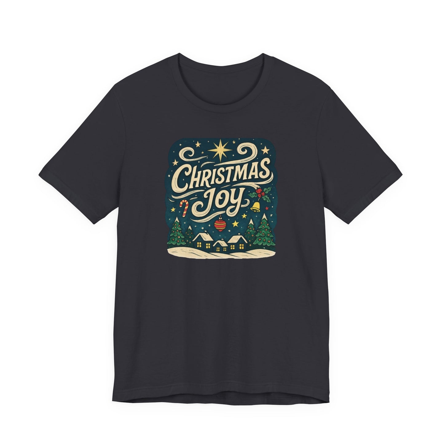 Christmas Joy Holiday T‑Shirt — Festive Winter Village Graphic Tee