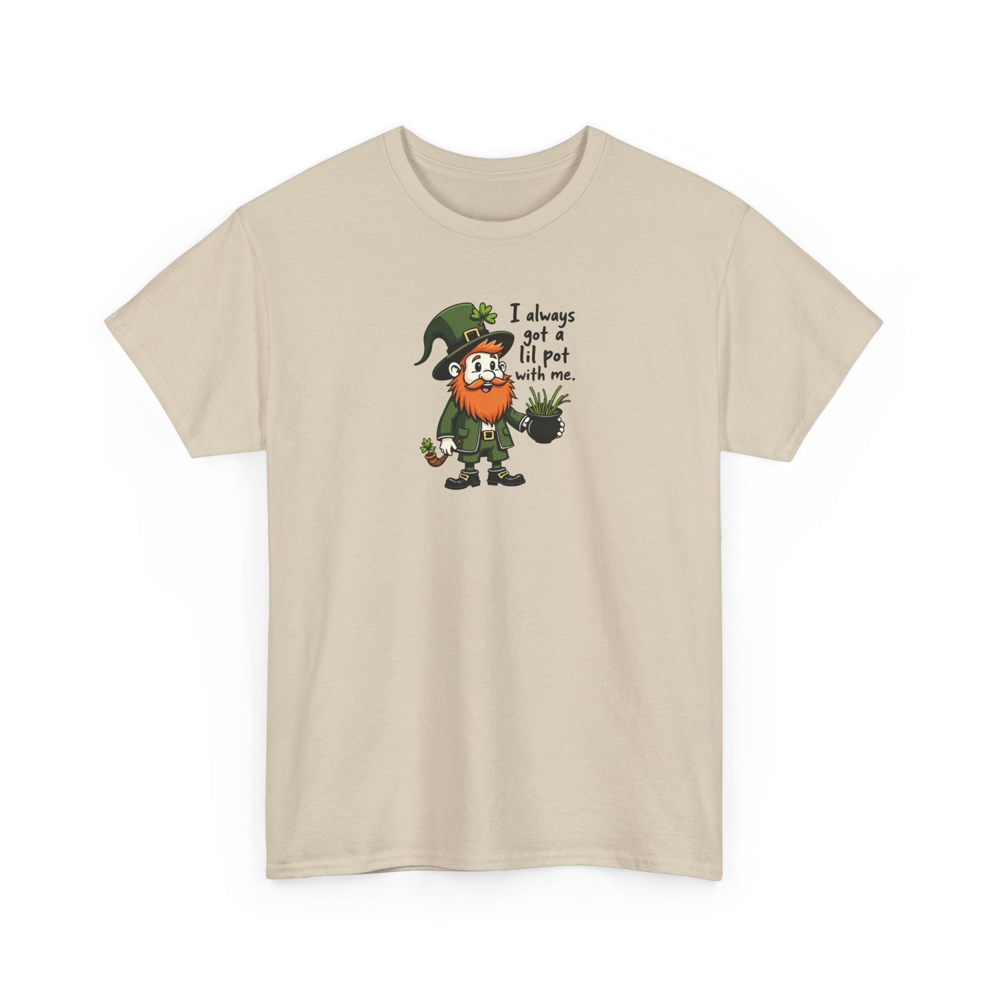 St. Patrick’s Day Leprechaun T‑Shirt — “I Always Get A Little Pat With Me” Funny Irish Tee