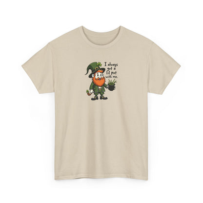 St. Patrick’s Day Leprechaun T‑Shirt — “I Always Get A Little Pat With Me” Funny Irish Tee