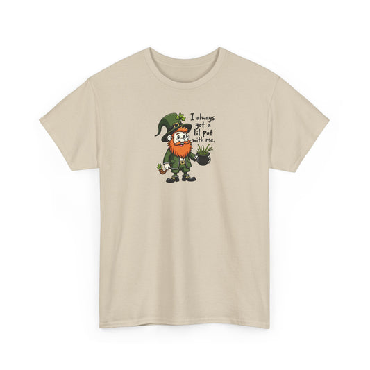 St. Patrick’s Day Leprechaun T‑Shirt — “I Always Get A Little Pat With Me” Funny Irish Tee