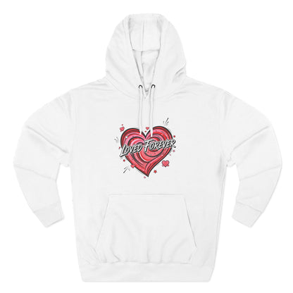 Love Forever Heart Hoodie — Vintage Tattoo Style Valentine's Sweatshirt