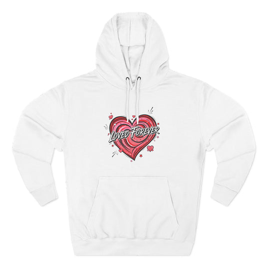 Love Forever Heart Hoodie — Vintage Tattoo Style Valentine's Sweatshirt