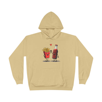 Fries and Soda Love, Unisex EcoSmart® Pullover Hoodie Sweatshirt