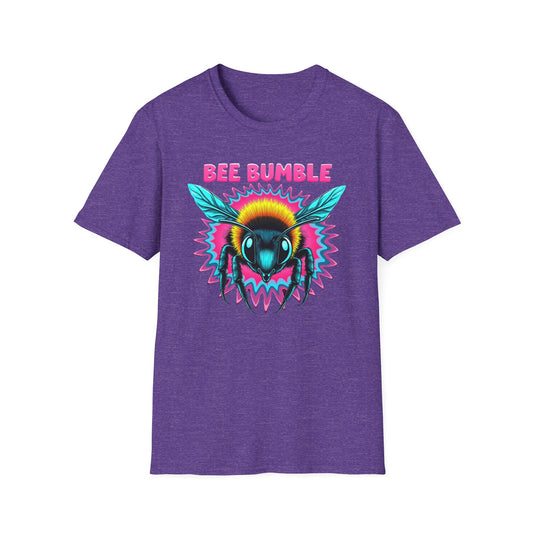 Bee Bumble T-Shirt, Retro Graphic Tee, Softstyle Unisex Shirt, Summer Fashion, Gift for Beekeepers, Eco-Friendly Tee - Psychonaut Swag