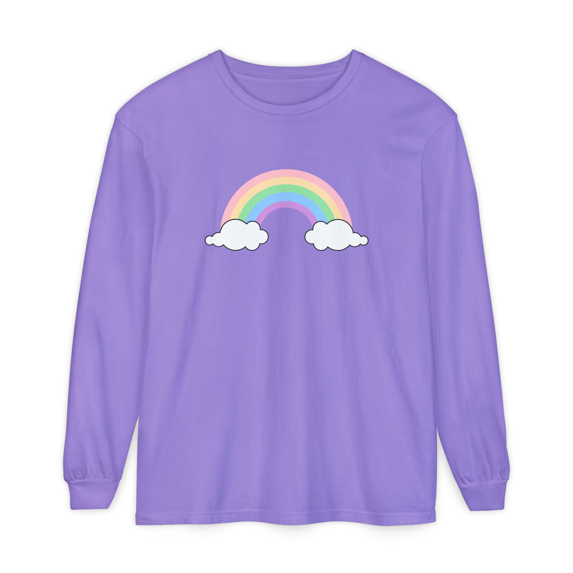 Rainbow, Unisex Garment-dyed Long Sleeve T-Shirt - Psychonaut Swag