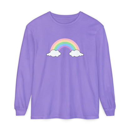 Rainbow, Unisex Garment-dyed Long Sleeve T-Shirt - Psychonaut Swag