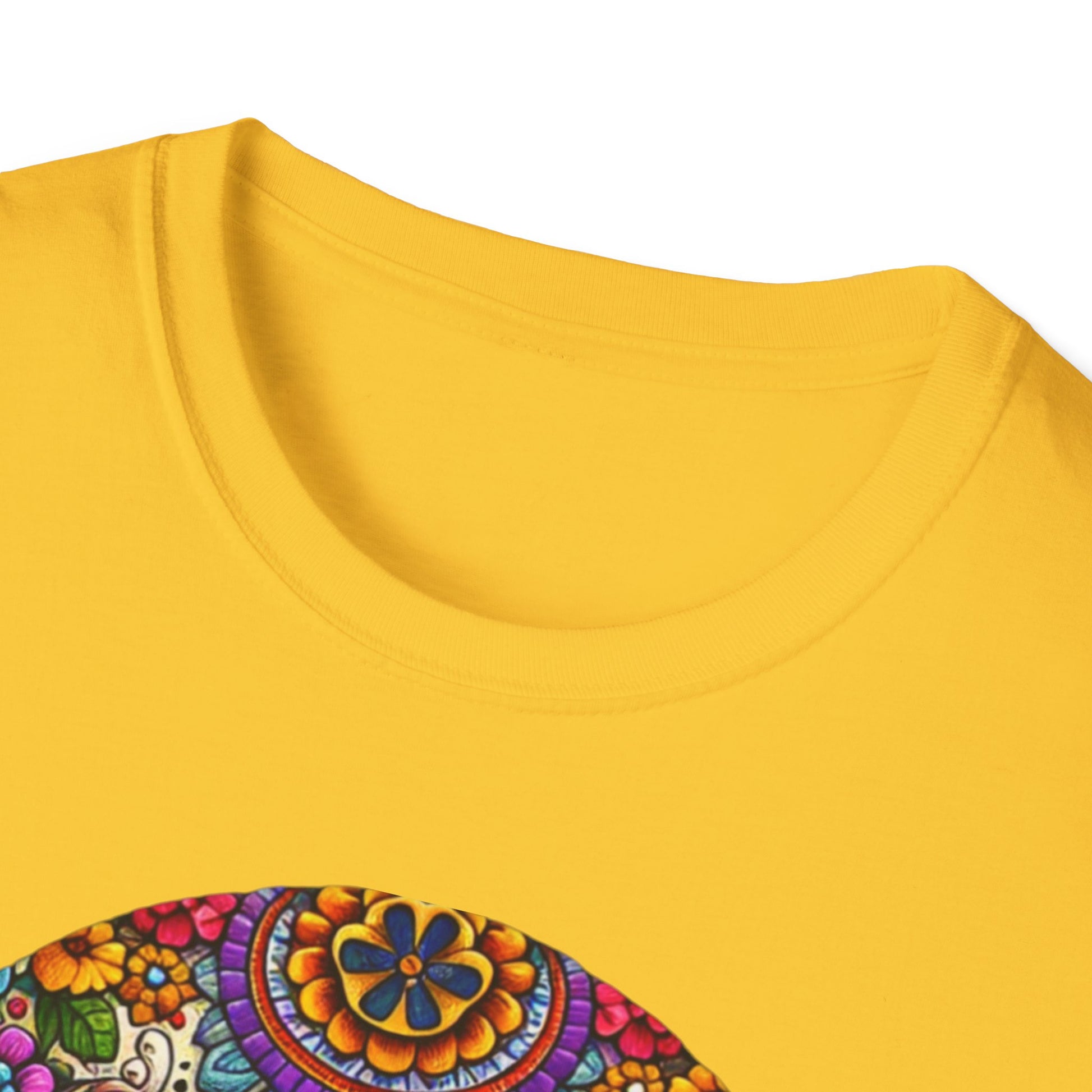Floral Skull, Unisex Softstyle T-Shirt - Psychonaut Swag