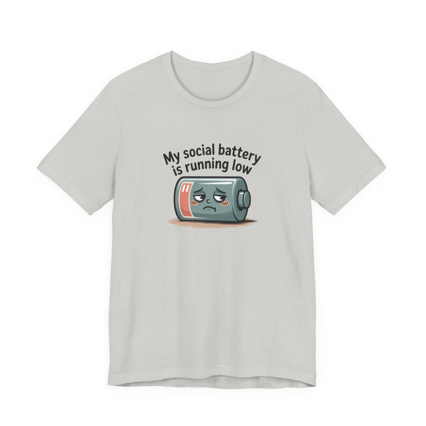 My Social Battery Is Running Low T-Shirt — Funny Introvert Graphic Tee