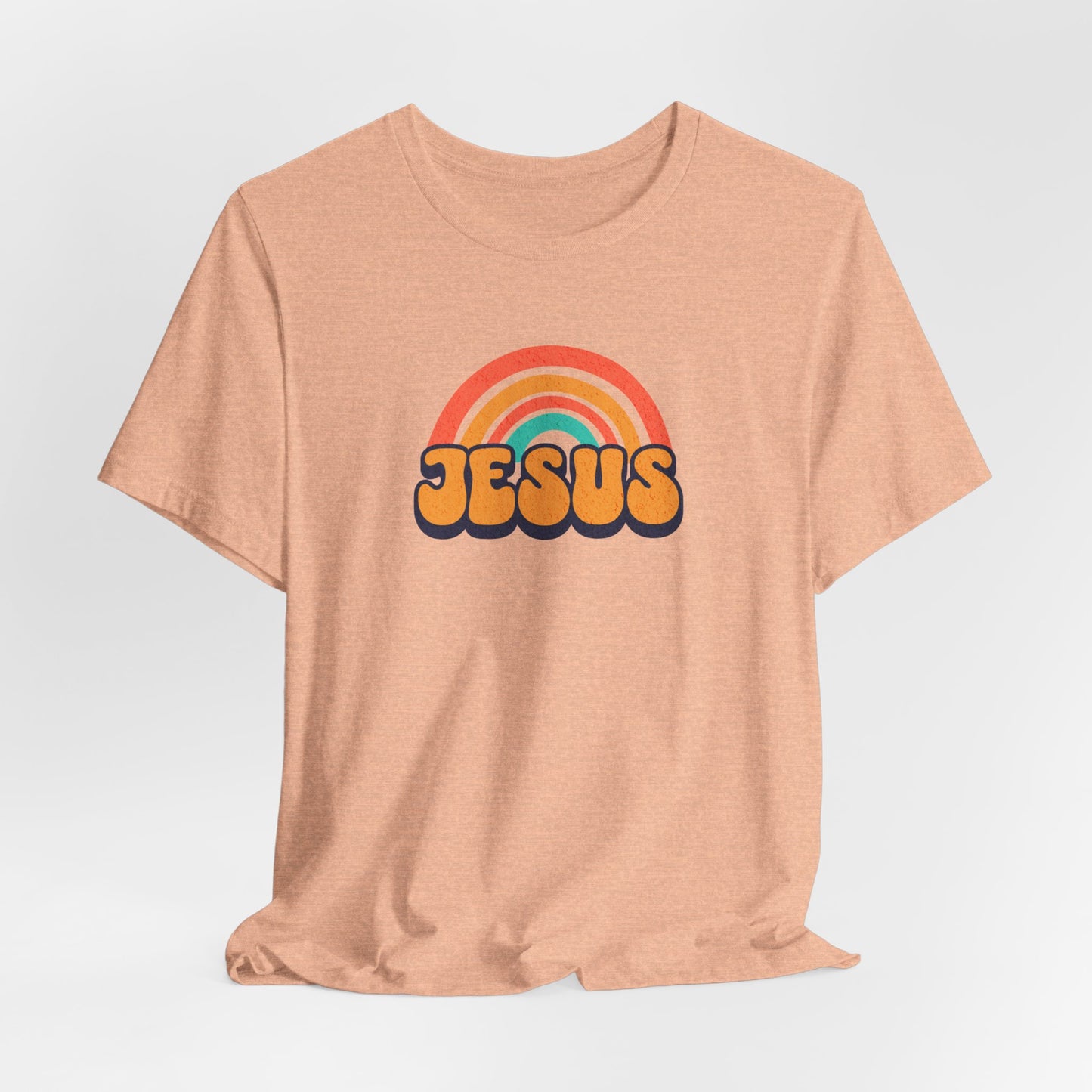 Jesus Rainbow T-Shirt — Retro Christian Faith Tee
