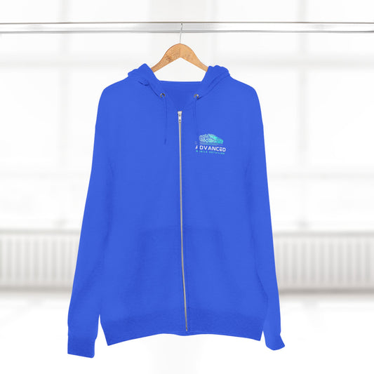 Advanced Mobile zip-up, Exploration Unisex Zip Hoodie, Cozy Zip Up, Casual Wear, Gift for Adventurers, Travel Enthusiasts