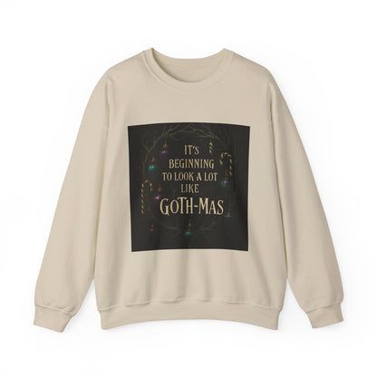 Goth‑Mas Crewneck Sweatshirt — "It's Beginning to Look a Lot Like Goth‑Mas" Holiday Gothic Sweater