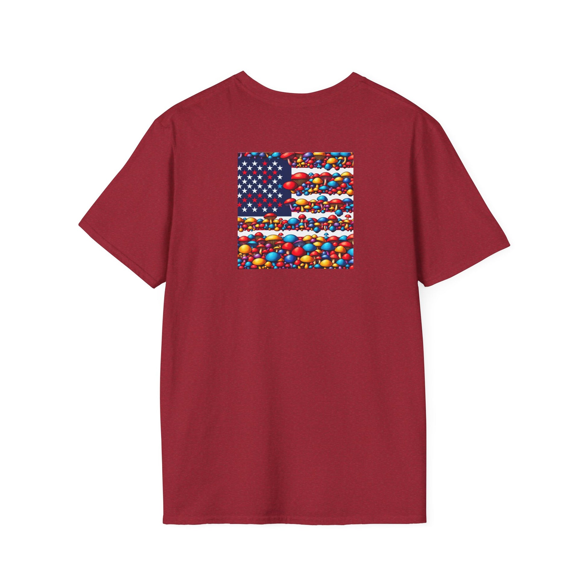 Mushroom flag, Unisex Softstyle T-Shirt - Psychonaut Swag