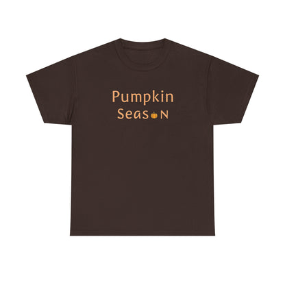 Pumpkin Season Unisex Heavy Cotton Tee, Fall Apparel, Halloween Shirt, Thanksgiving Tee, Cozy Autumn Fashion, Seasonal Wear