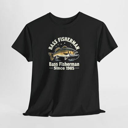 Bass Fisherman T-Shirt – "Bass Fisherman Since 1985" Vintage Fishing Tee