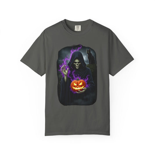 Spooky Halloween T-Shirt, Unisex Garment-Dyed Tee, Trick or Treat Shirt, Fall Fashion, Halloween Costume, Gift for Halloween Lovers