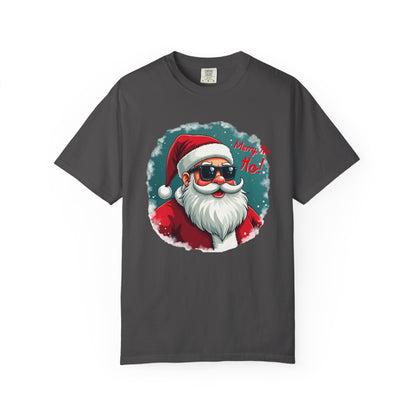 Santa Sunglasses T-Shirt — "Merry Ho Ho!" Cool Retro Christmas Tee