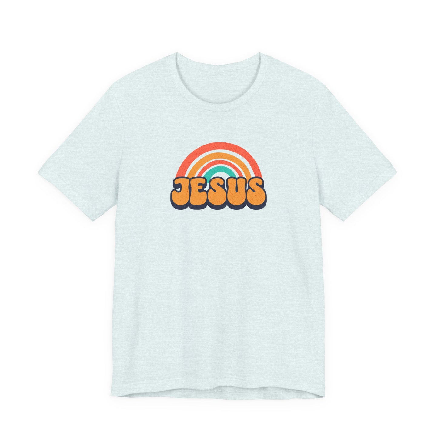 Jesus Rainbow T-Shirt — Retro Christian Faith Tee
