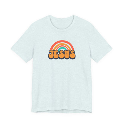 Jesus Rainbow T-Shirt — Retro Christian Faith Tee