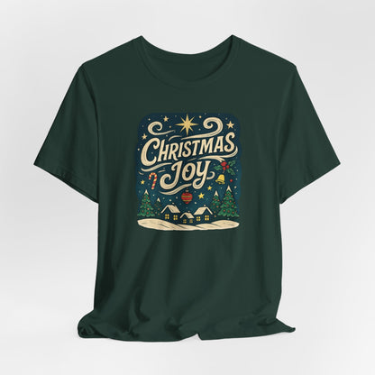 Christmas Joy Holiday T‑Shirt — Festive Winter Village Graphic Tee