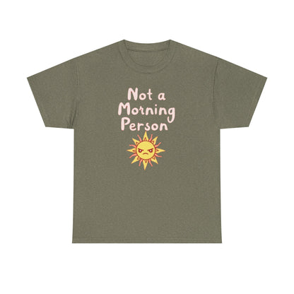 Not a Morning Person, Unisex Cotton T-Shirt, Fun Apparel for Kids and Adults, Perfect Gift for Birthdays and Celebrations - Psychonaut Swag