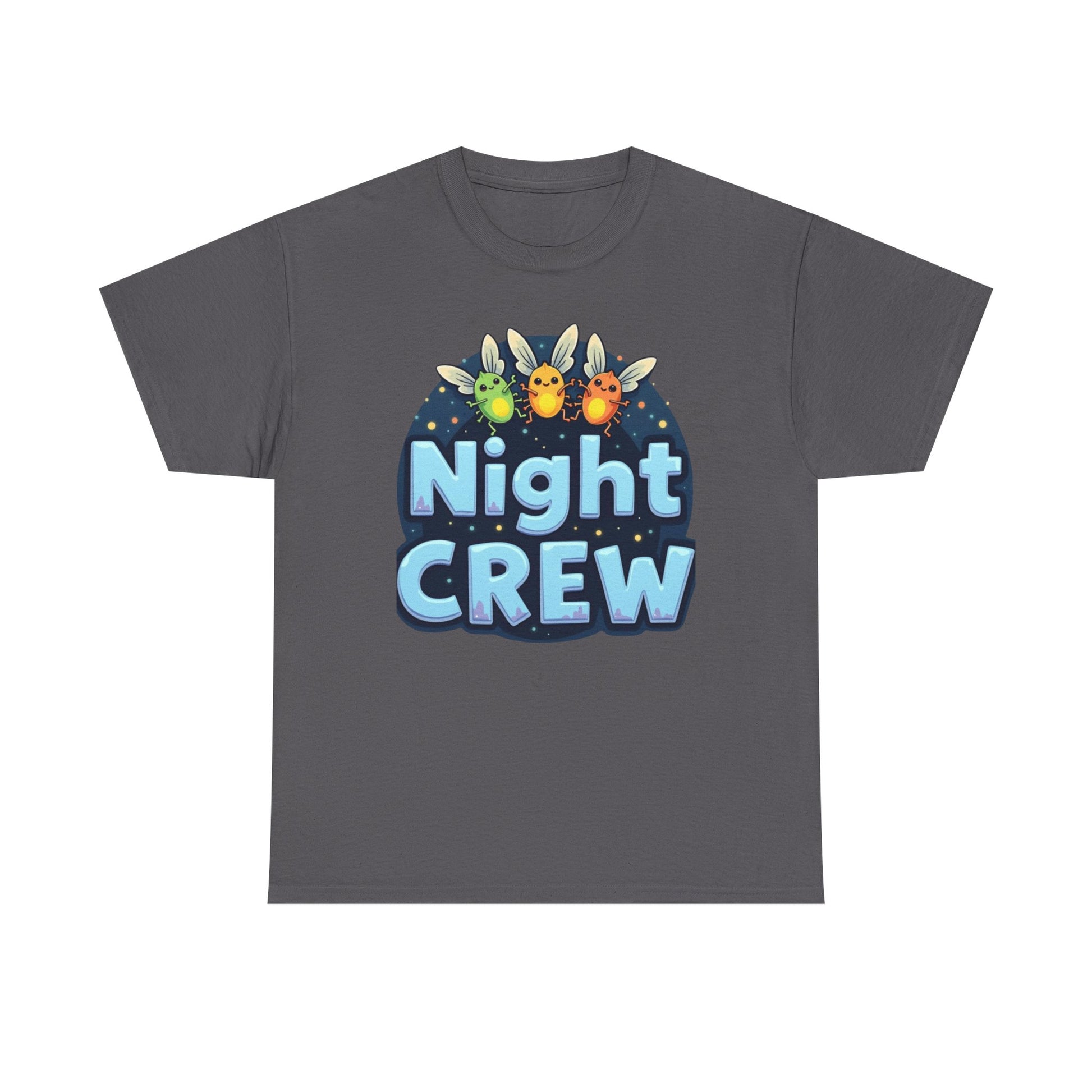 Night Crew Unisex Heavy Cotton Tee, Comfortable Graphic Tee, Great for Parties, Casual Wear, Gift for Friends, Summer Events - Psychonaut Swag