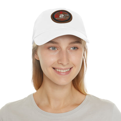 Extruder2Plate, Dad Hat with Leather Patch (Round)