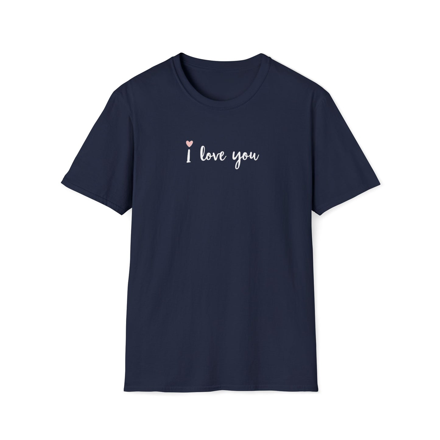 I Love You Graphic Tee — Minimal Heart Script T-Shirt