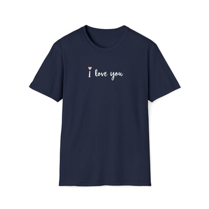 I Love You Graphic Tee — Minimal Heart Script T-Shirt