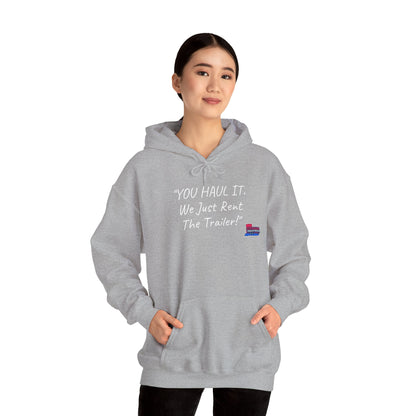 Kentuckiana Small biz swag, Trailer Rental Hoodie for Road Trips, Gifts for Adventure Lovers, Unique Hoodie for Renters, Travel Gear, Funny Sweatshirt