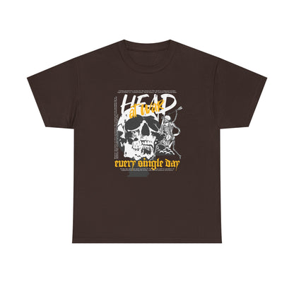 Head At War, skeleton Unisex Heavy Cotton Tee