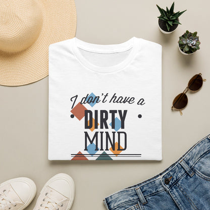 Graphic Tee — "I Don't Have a Dirty Mind, I Have a Sexy Imagination" Retro Geometric Design