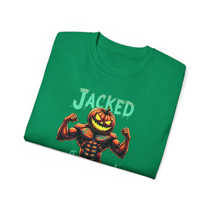 Jacked Lantern Tee | Fun Halloween T-Shirt, Pumpkin Costume Tee, Men's Halloween Shirt, Unisex Graphic Tee, Autumn Apparel