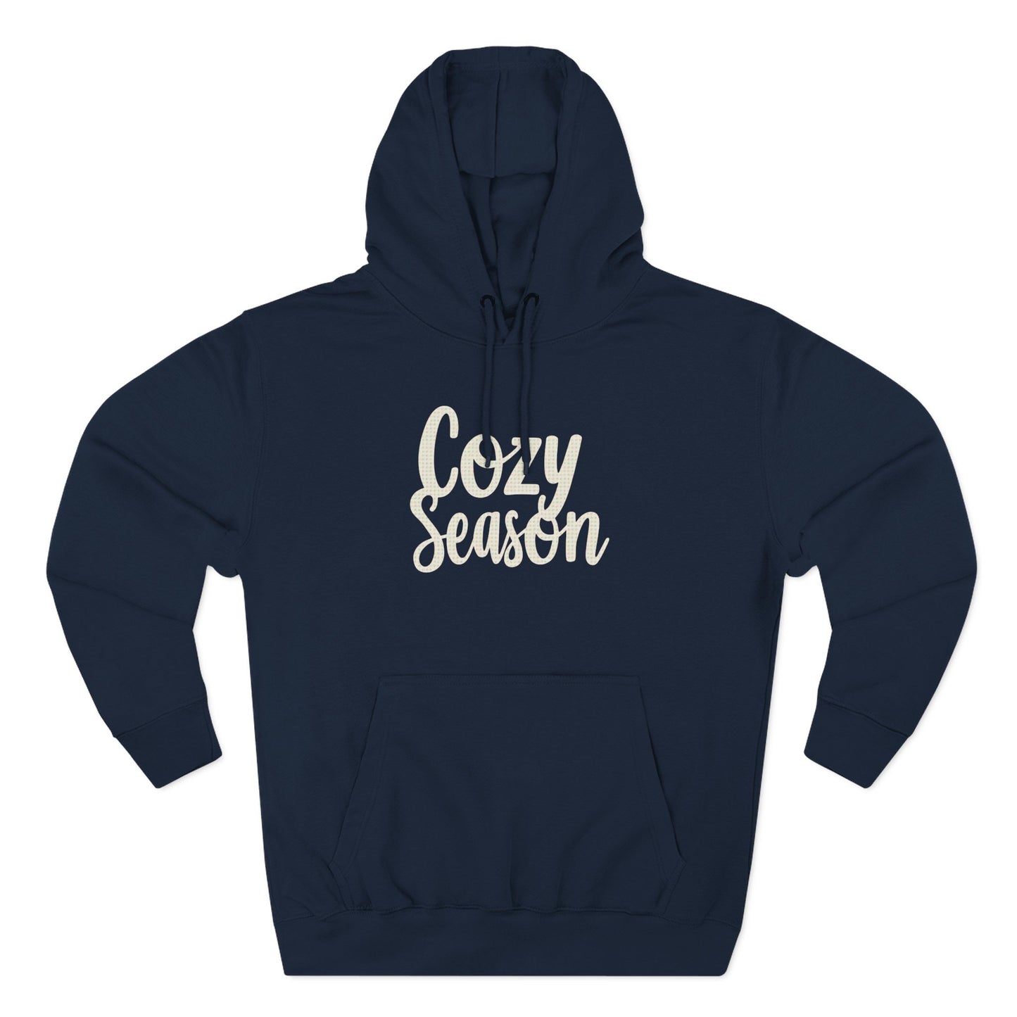 Cozy Season Hoodie — Soft Fleece Pullover with Script Graphic