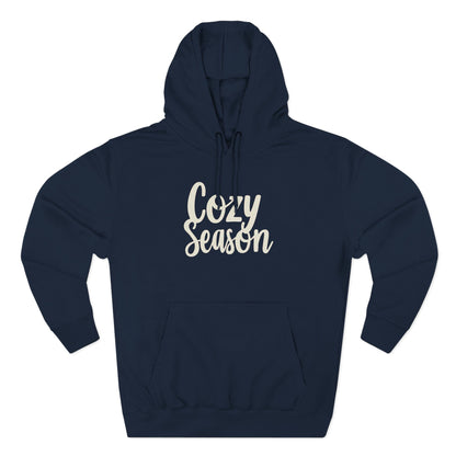Cozy Season Hoodie — Soft Fleece Pullover with Script Graphic