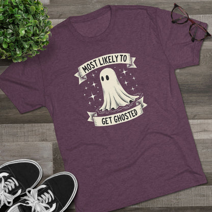 Most Likely To Get Ghosted T-Shirt — Cute Retro Ghost Halloween Tee