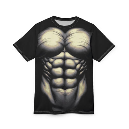 Muscle Torso Graphic Tee — 3D Abs Costume T-Shirt