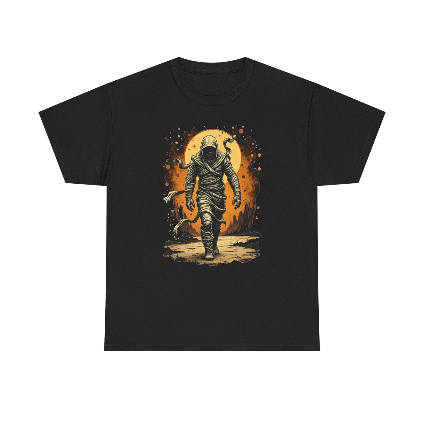 Mummy Walk Vintage Graphic Tee — Space Explorer Moonlit Sci‑Fi Shirt